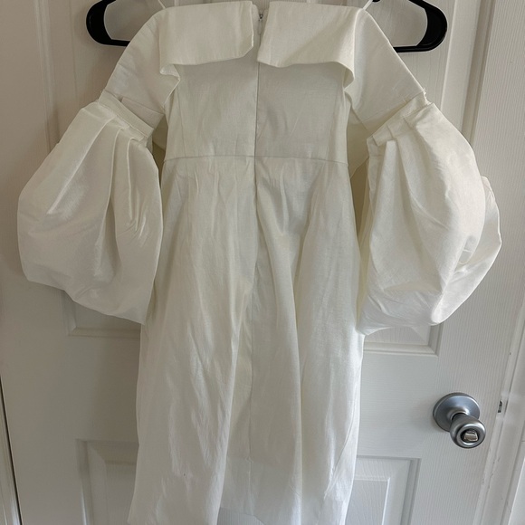 Chic Strapless White Mini Dress - Picture 6 of 6